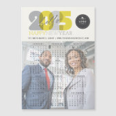 Hello 2025カレンダー年始の磁気フォトカード (正面)
