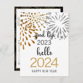Hello 2025ビジネスフェスティバル花火新年 シーズンポストカード (正面/裏面)
