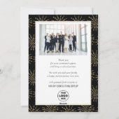 Hello 2025ビジネス金ゴールドグリッターフェスティバル花火 シーズンカード (裏面)