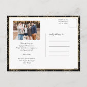 Hello 2025フェスティバル花火新年金ゴールド写真 シーズンポストカード (裏面)