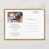 Hello 2025フェスティバル花火新年金ゴールド写真 シーズンポストカード (裏面)