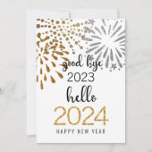 Hello 2025金ゴールドグリッターフェスティバル花火の新年 シーズンカード (正面)