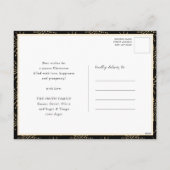 Hello 2025金ゴールドグリッターフェスティバル花火の新年 シーズンポストカード (裏面)