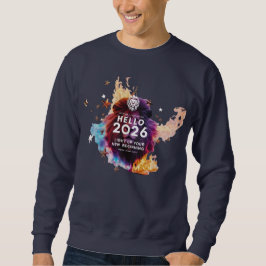 Hello 2026 ミニマリストスパークラープレミアムベーシック スウェットシャツ