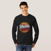 Hello 2026 レトロサンセットTシャツ Tシャツ (正面フル)
