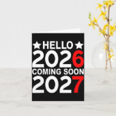 Hello 2026 Coming Soon 2027 Funny 67 Six Seven Mem カード (黄色い花)