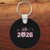 Hello 2026 Cute Nk Bow 2026 New Year's Eve Party  キーホルダー (正面)