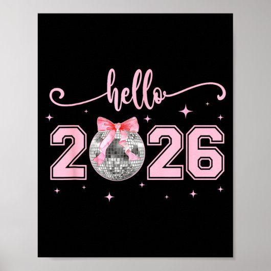 Hello 2026 Cute Nk Bow 2026 New Year's Eve Party  ポスター (正面)