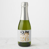 Hello 2026 Disco Ball Celebration スパークリングワインラベル (正面)