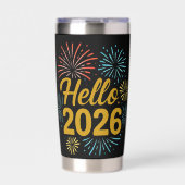 Hello 2026 Fireworks 保温保冷タンブラー (正面)