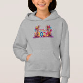 Hello 2026 Fun 3D Party Kids Pullover Hoodie (正面)