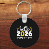 Hello 2026 Happy New Year 2026 New Year's Eve Part キーホルダー (正面)