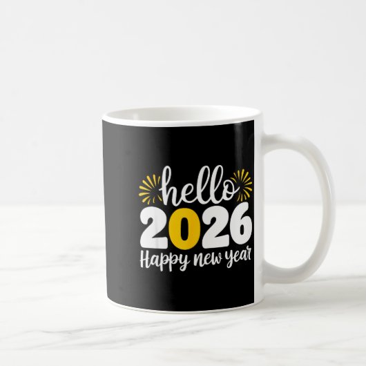 Hello 2026 Happy New Year 2026 New Year's Eve Part コーヒーマグカップ (右)