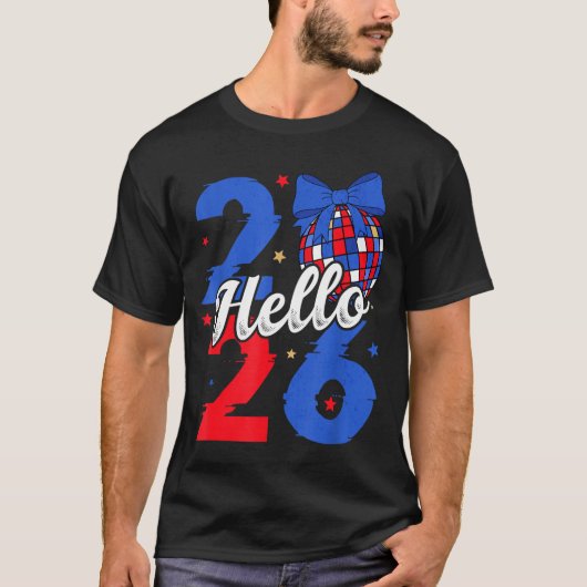 Hello 2026 Happy New Year 2026 New Year's Eve Part Tシャツ (正面)