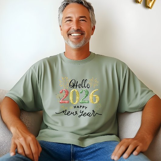 Hello 2026 Happy New Year – Festive Celebration Tシャツ