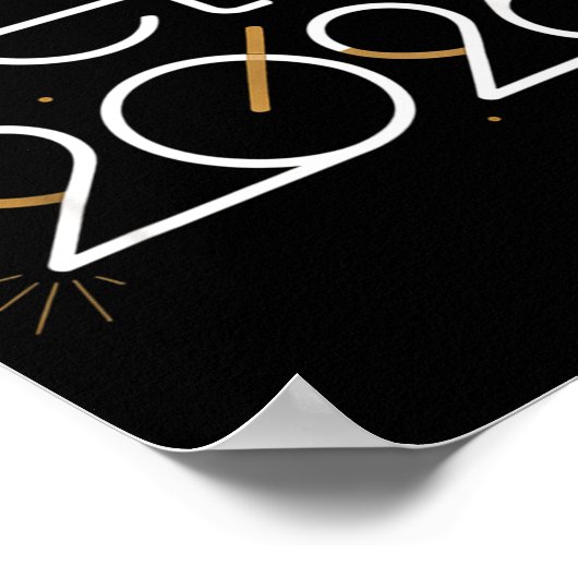 Hello 2026 Happy New Year Fireworks Celebration  ポスター (角)