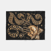 Hello 2026 Leopard Coquette Disco Ball Happy New Y フリースブランケット (正面(横))