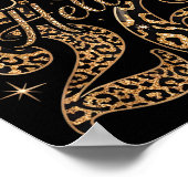 Hello 2026 Leopard Coquette Disco Ball Happy New Y ポスター (角)
