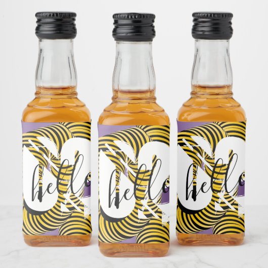 Hello 2026 New Years Trippy Bold Font リキュールボトルラベル (ボトル)