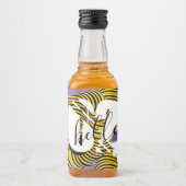 Hello 2026 New Years Trippy Bold Font リキュールボトルラベル (正面)