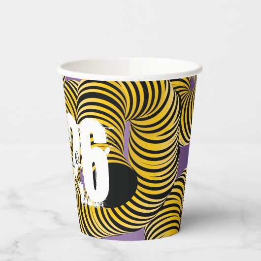 Hello 2026 New Years Trippy Bold Font 紙コップ (左)