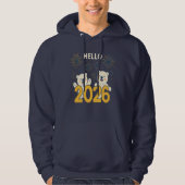 Hello 2026 Polar Bears Holiday Unisex Gift Hoodie パーカ (正面)