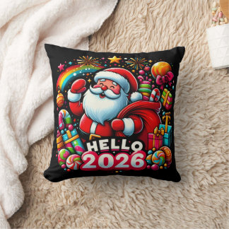 Hello 2026 Santa Claus Christmas Custom New Year クッション