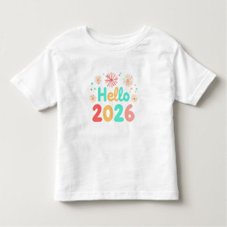 Hello 2026 Toddler Girl T-Shirt | Cute New Year  トドラーTシャツ