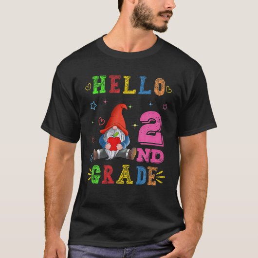 Hello 2Nd Grade Gnome Back To School Tシャツ (正面)