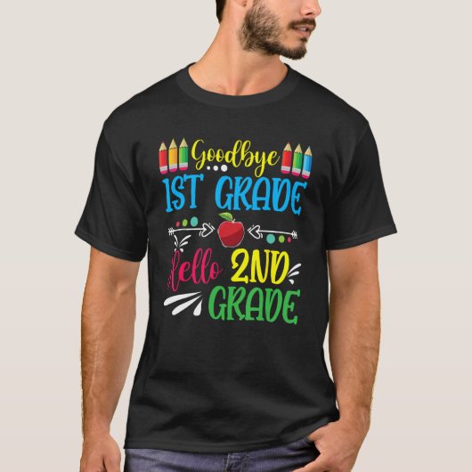 Hello 2nd Grade Teacher Student Back To School Gra Tシャツ (正面)