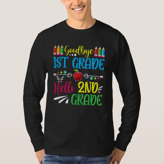 Hello 2nd Grade Teacher Student Back To School Gra Tシャツ (正面)