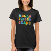 Hello 2nd Second Grade Teacher Kids Back To School Tシャツ (正面)