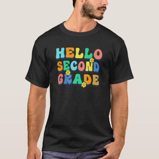 Hello 2nd Second Grade Teacher Kids Back To School Tシャツ (正面)