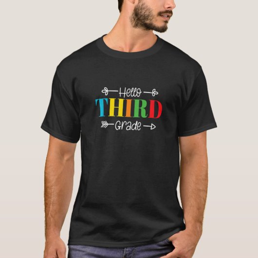 Hello 3年生の先生子の親Scに戻る Tシャツ (正面)