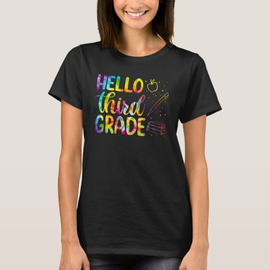 Hello 3年生の新学期初日 tシャツ (正面)