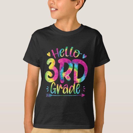 Hello 3年生先生生徒絞り染め戻る tシャツ (正面)