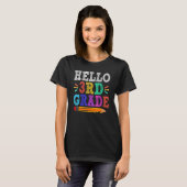 Hello 3年生3年生先生新学期 tシャツ (正面フル)