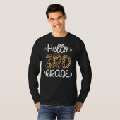 Hello 3年生Leopardの学生先生Back To Sc Tシャツ (正面フル)