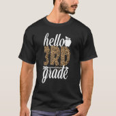 Hello 3年生Leopard先生学生Sに戻る Tシャツ (正面)