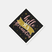 Hello 30 Birthday Personalized Design スタンダードカクテルナプキン (角)