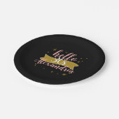 Hello 30 Birthday Personalized Design ペーパープレート (アングル)