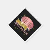 hello 30 Stylish Personalized 30th birthday スタンダードカクテルナプキン (角)