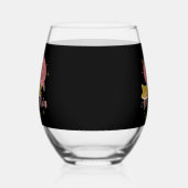 hello 30 Stylish Personalized 30th birthday ステムなしワイングラス (左)