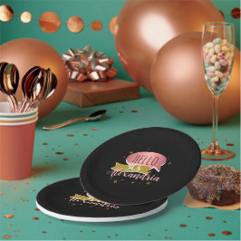 hello 30 Stylish Personalized 30th birthday ペーパープレート