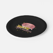 hello 30 Stylish Personalized 30th birthday ペーパープレート (アングル)