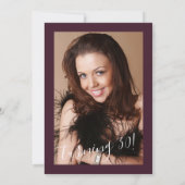 Hello 30 years modern birthday with photo 招待状 (裏面)