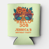 Hello 30sトロピカルヴィンテージレトロ夏誕生日 缶クーラー (正面)