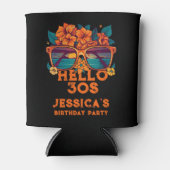 Hello 30sトロピカルヴィンテージレトロ夏誕生日 缶クーラー (正面)