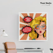 Hello 30s女性ヴィンテージレトロ90sおもしろい誕生日 ポスター