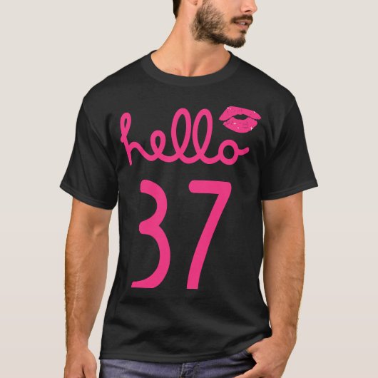 Hello 37歳37誕生日第37章Wom Tシャツ (正面)
